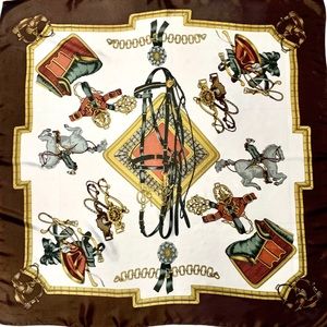 Vntg. Riding Scarf, Bit Bridle, Chains